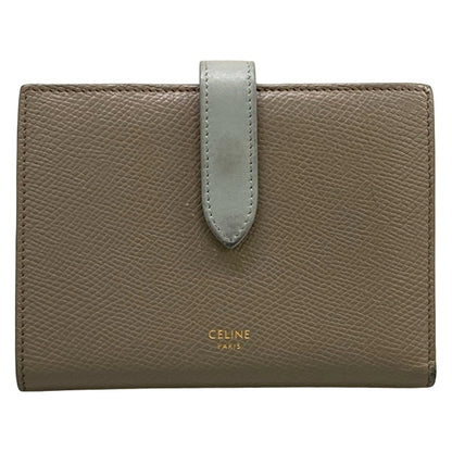 Celine Bifold Wallet Strap Pebble Mineral