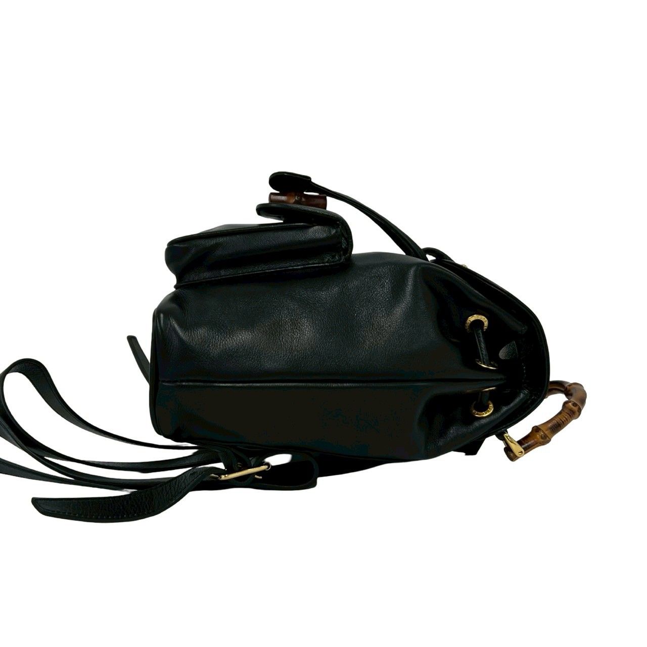 Gucci Vintage Bamb Leather Mini Backpack Black — view 6