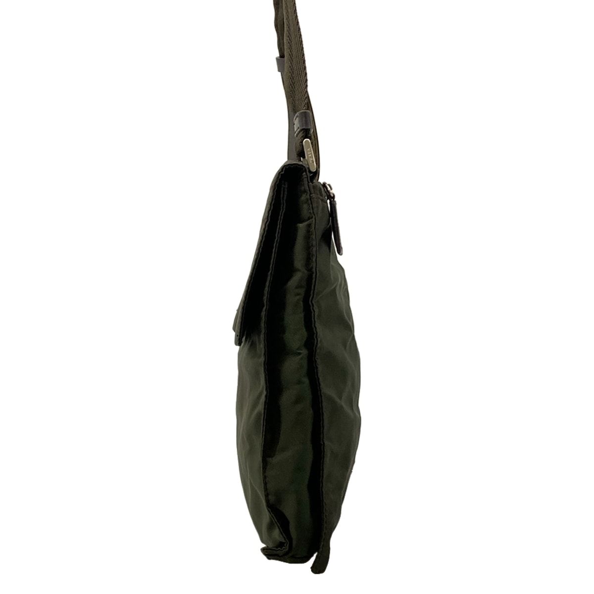 Prada Shoulder Bag Dark Green Dark Brown Crossbody Leather — view 4