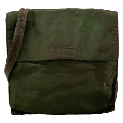 Prada Shoulder Bag Dark Green Dark Brown Crossbody Leather