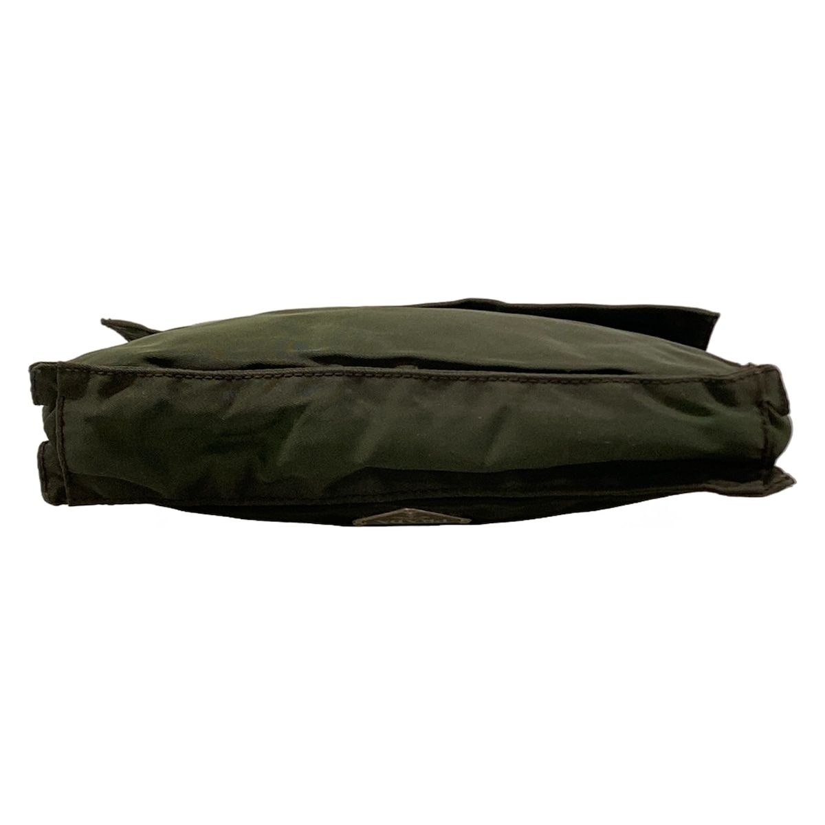Prada Shoulder Bag Dark Green Dark Brown Crossbody Leather — view 5