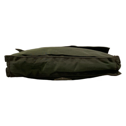 Prada Shoulder Bag Dark Green Dark Brown Crossbody Leather — view 5