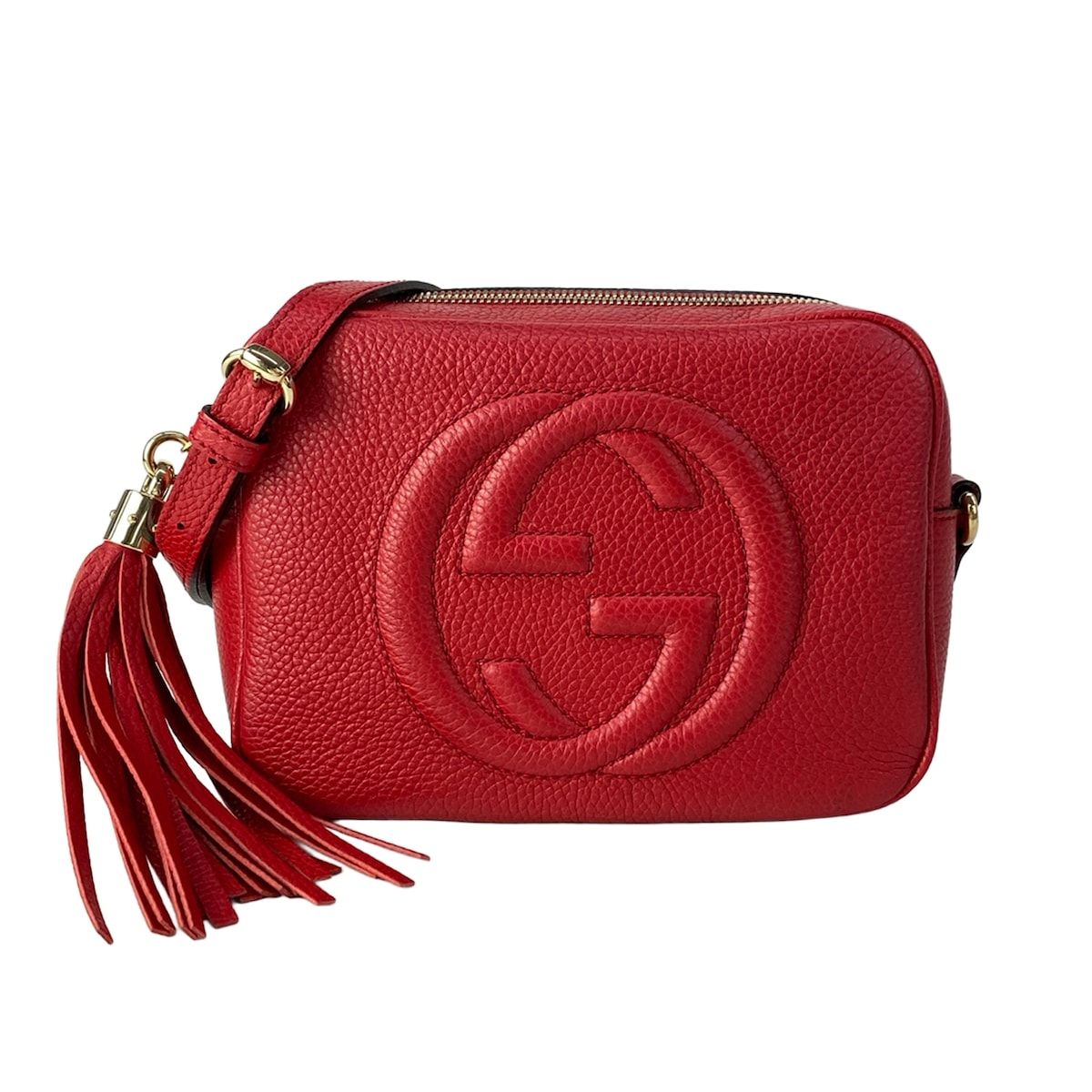 Gucci Shoulder Bag Soho Red Leather