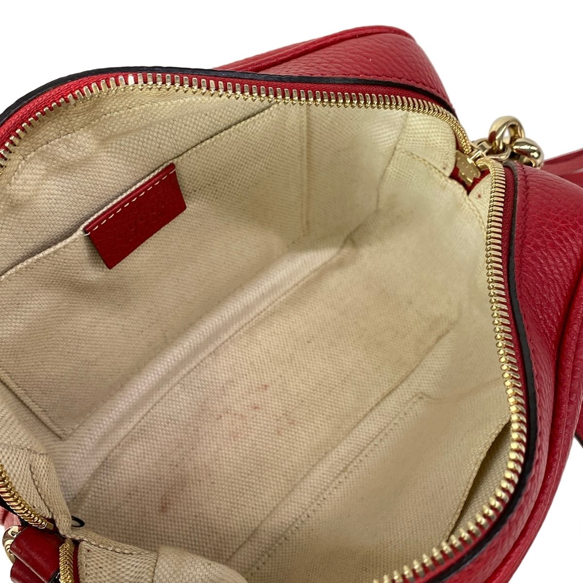 Gucci Shoulder Bag Soho Red Leather — view 7
