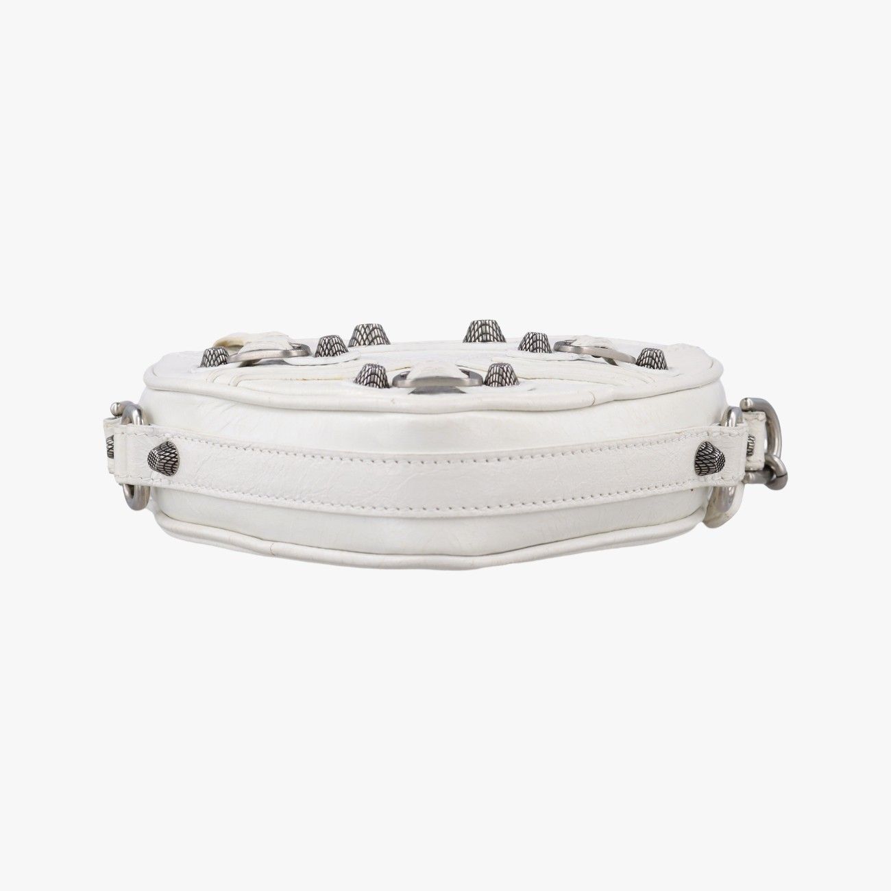 Balenciaga Cagole Heart Mini White Lambskin Messenger Bag — view 3