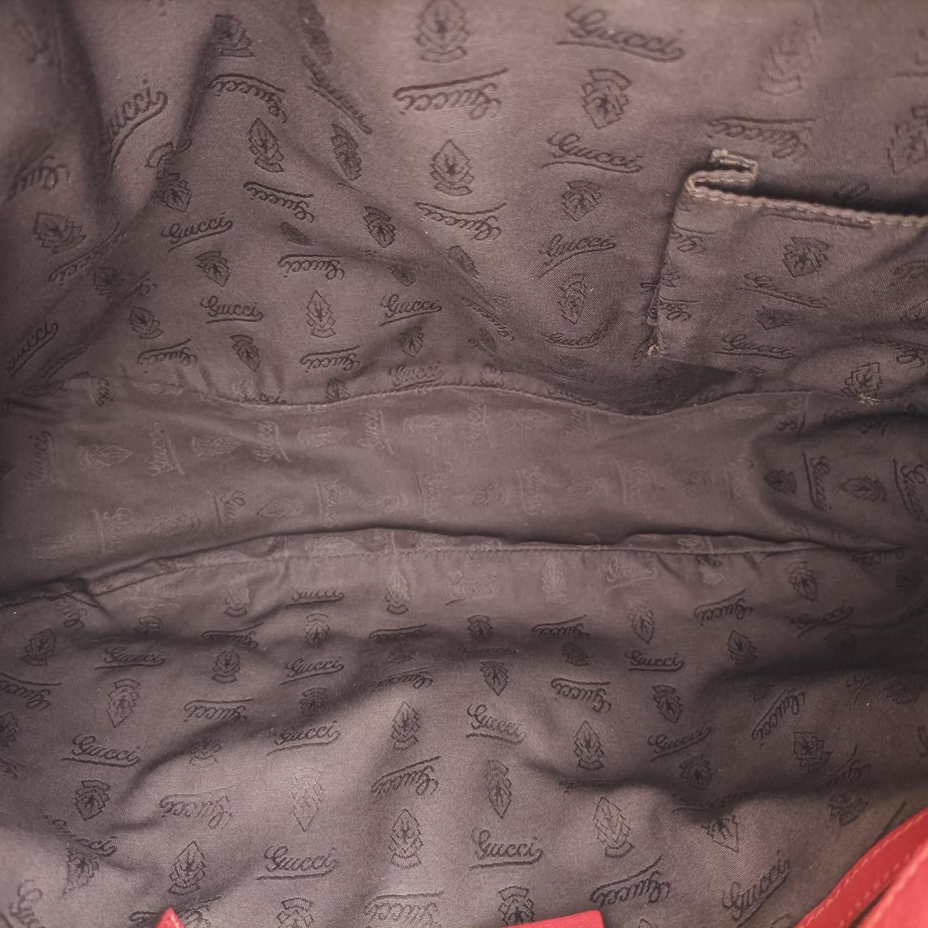 Gucci Charlotte Red Leather Messenger Bag — view 9