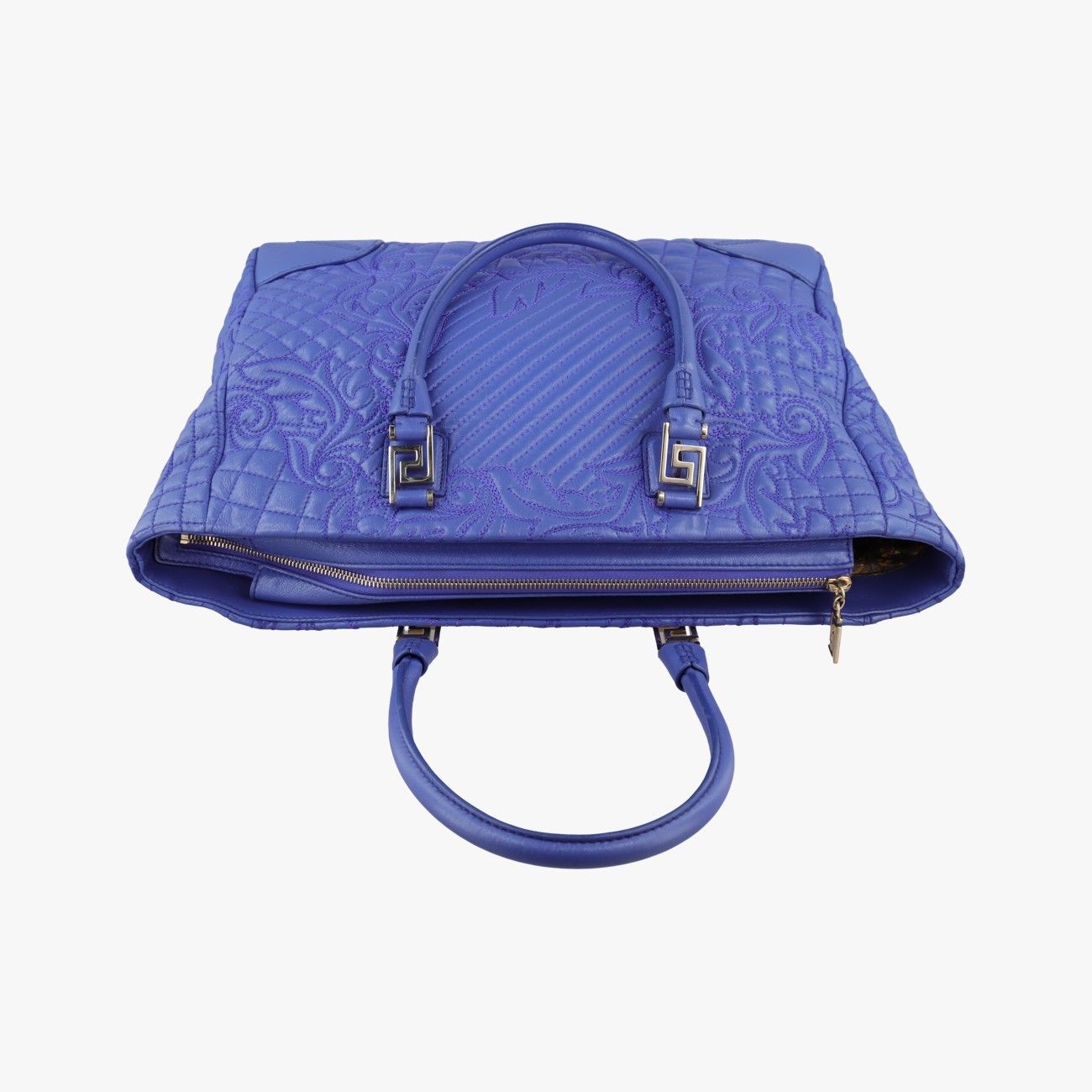 Versace Vanitas Medusa Blue Leather Handbag — view 8