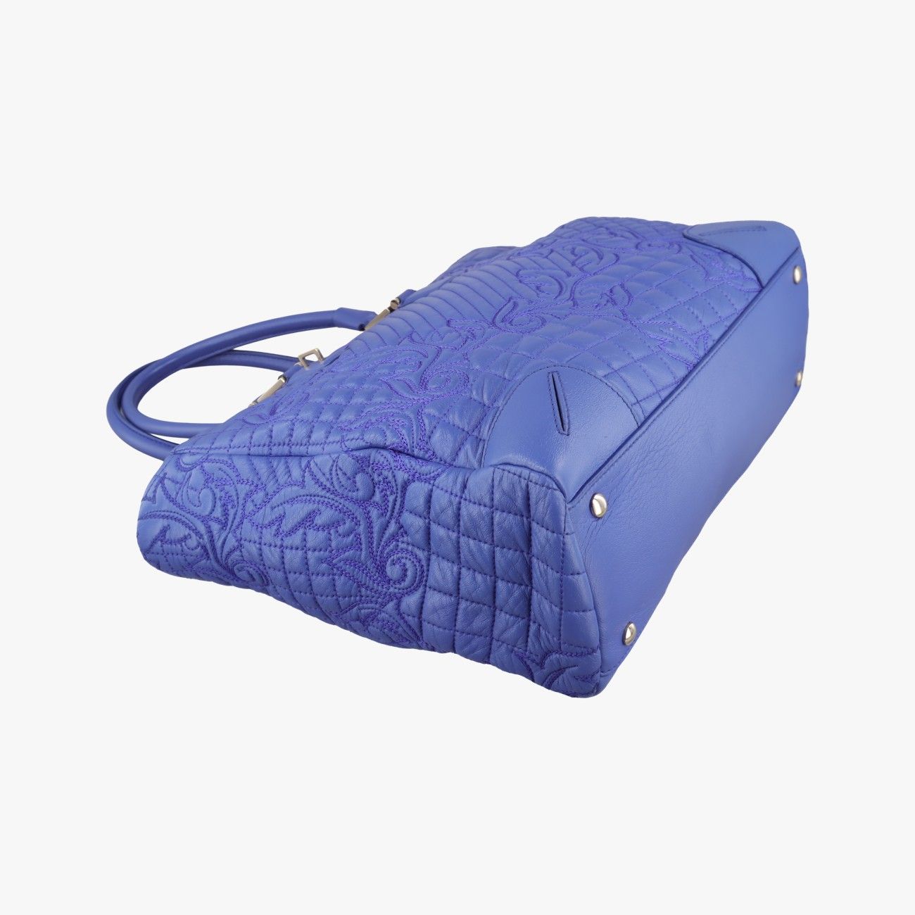 Versace Vanitas Medusa Blue Leather Handbag — view 5