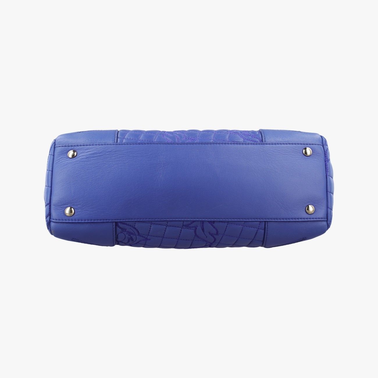 Versace Vanitas Medusa Blue Leather Handbag — view 3