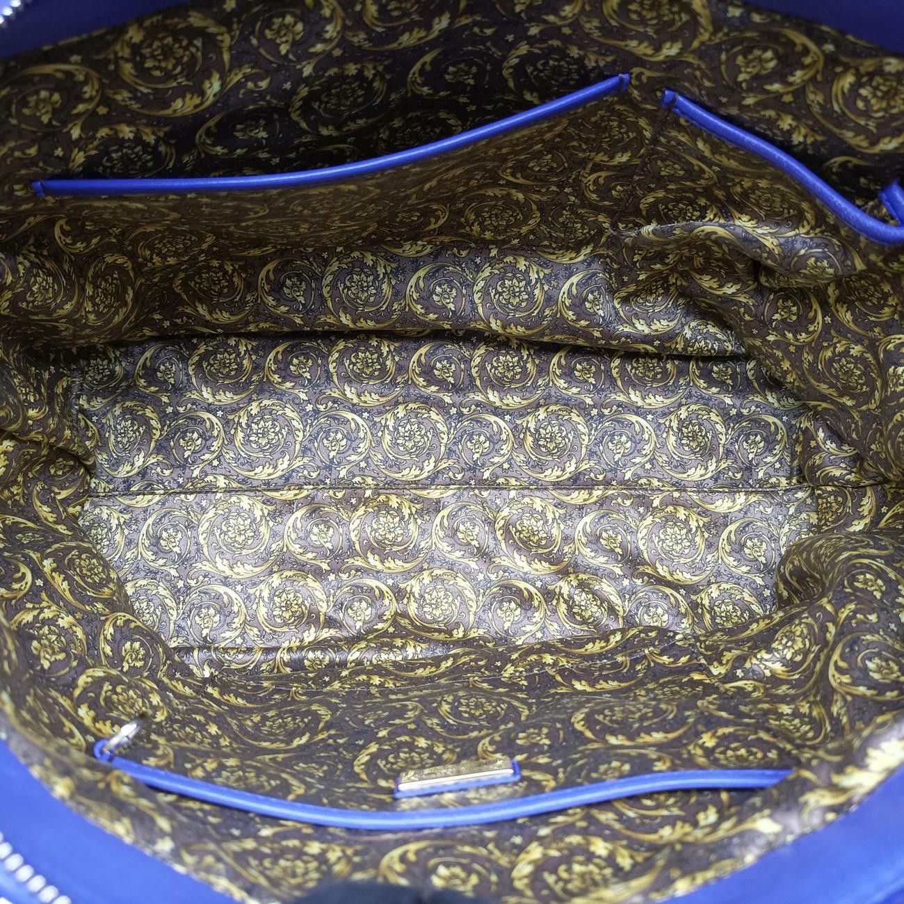 Versace Vanitas Medusa Blue Leather Handbag — view 9