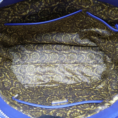 Versace Vanitas Medusa Blue Leather Handbag — view 9
