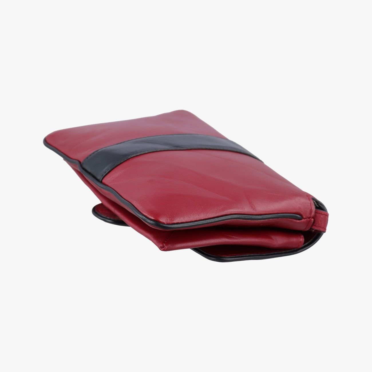 Gucci Ali Red Black Leather Messenger Bag — view 6