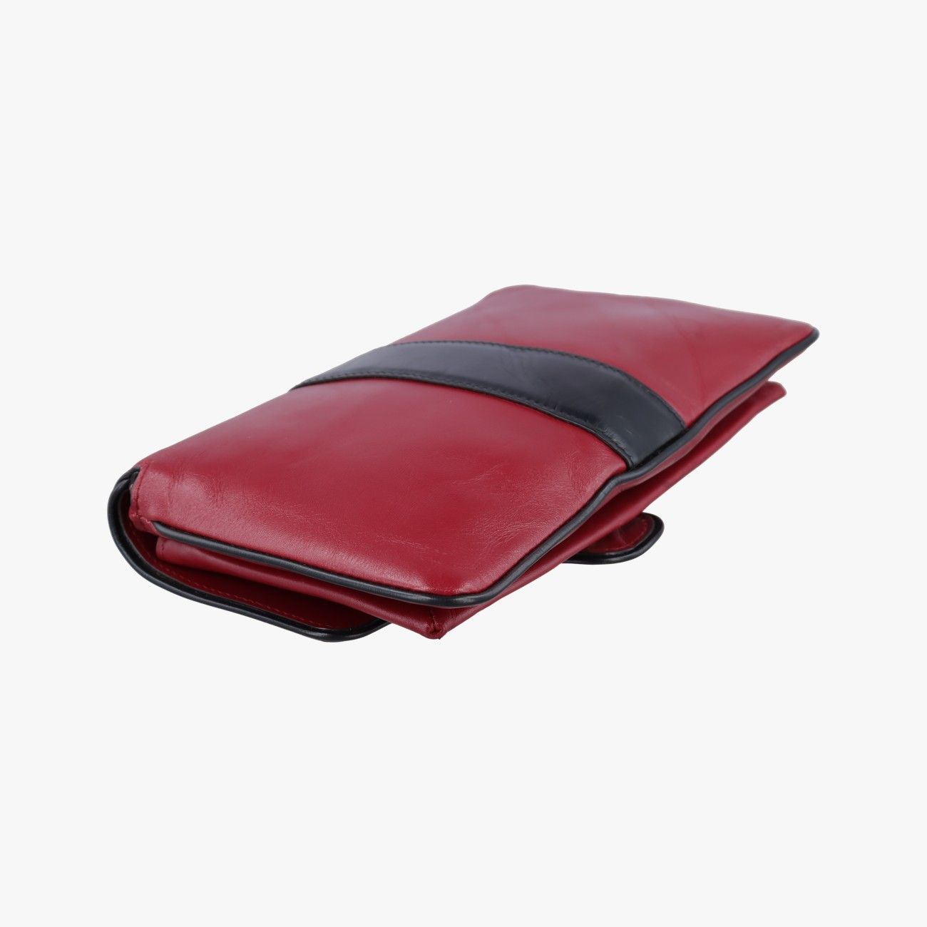 Gucci Ali Red Black Leather Messenger Bag — view 7
