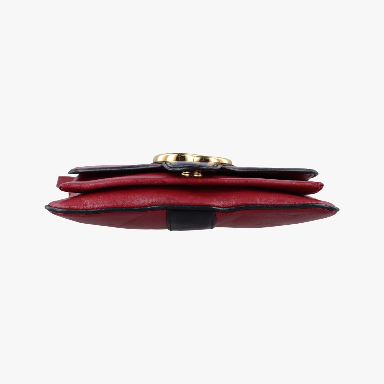 Gucci Ali Red Black Leather Messenger Bag — view 3