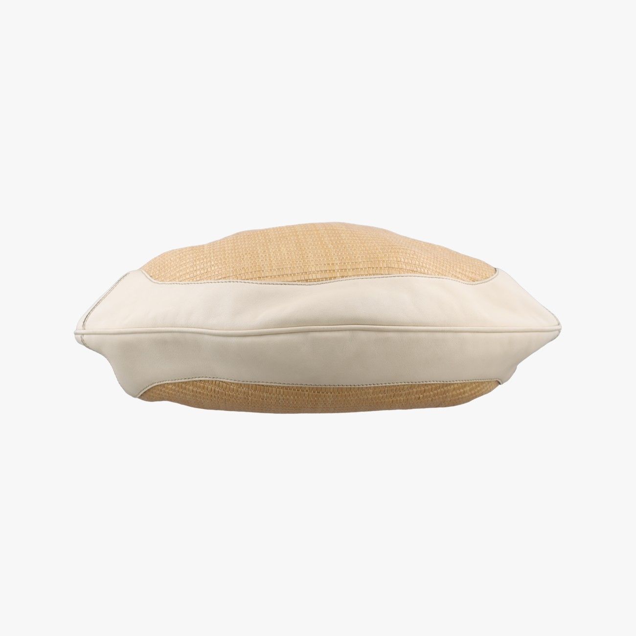 Gucci Bamboo Beige Ivory Straw Leather Messenger Bag — view 3