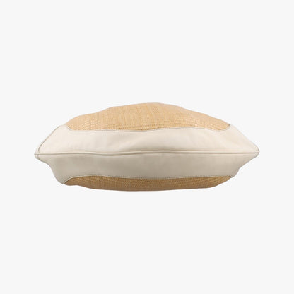 Gucci Bamboo Beige Ivory Straw Leather Messenger Bag — view 3