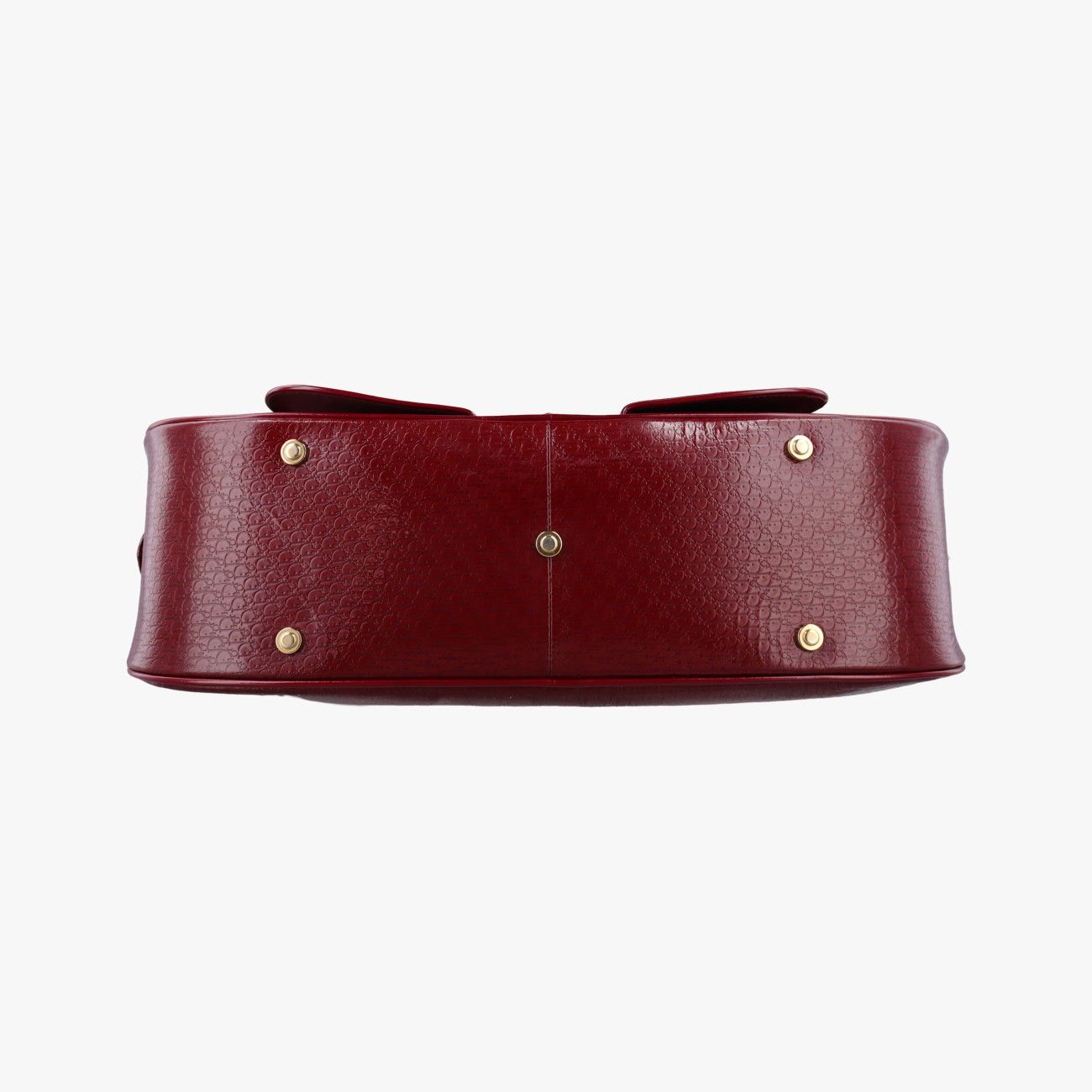 Dior Double Saddle Bowler Red Patent Handbag — view 3