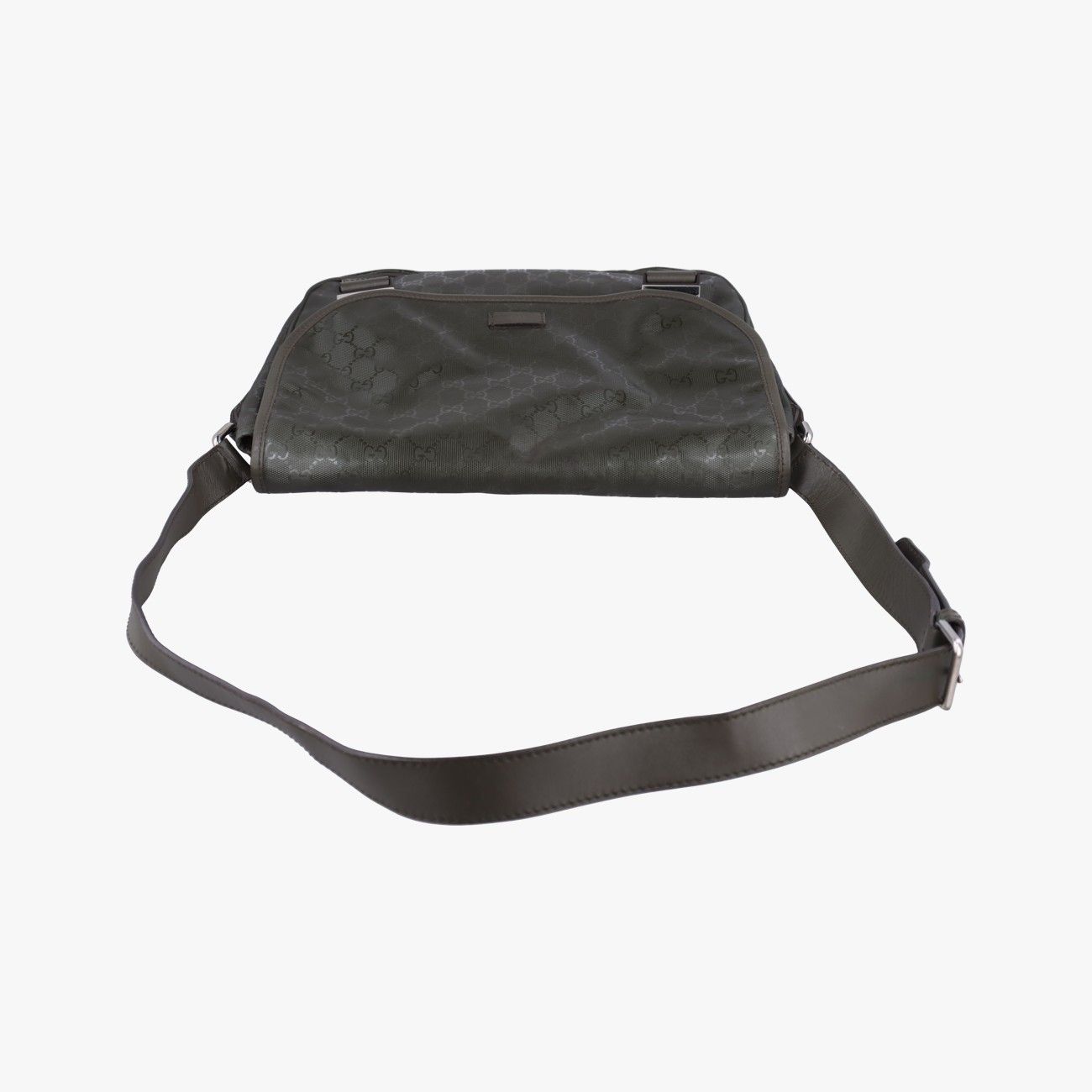 Gucci GG Plus Messenger Green Canvas Tote — view 8