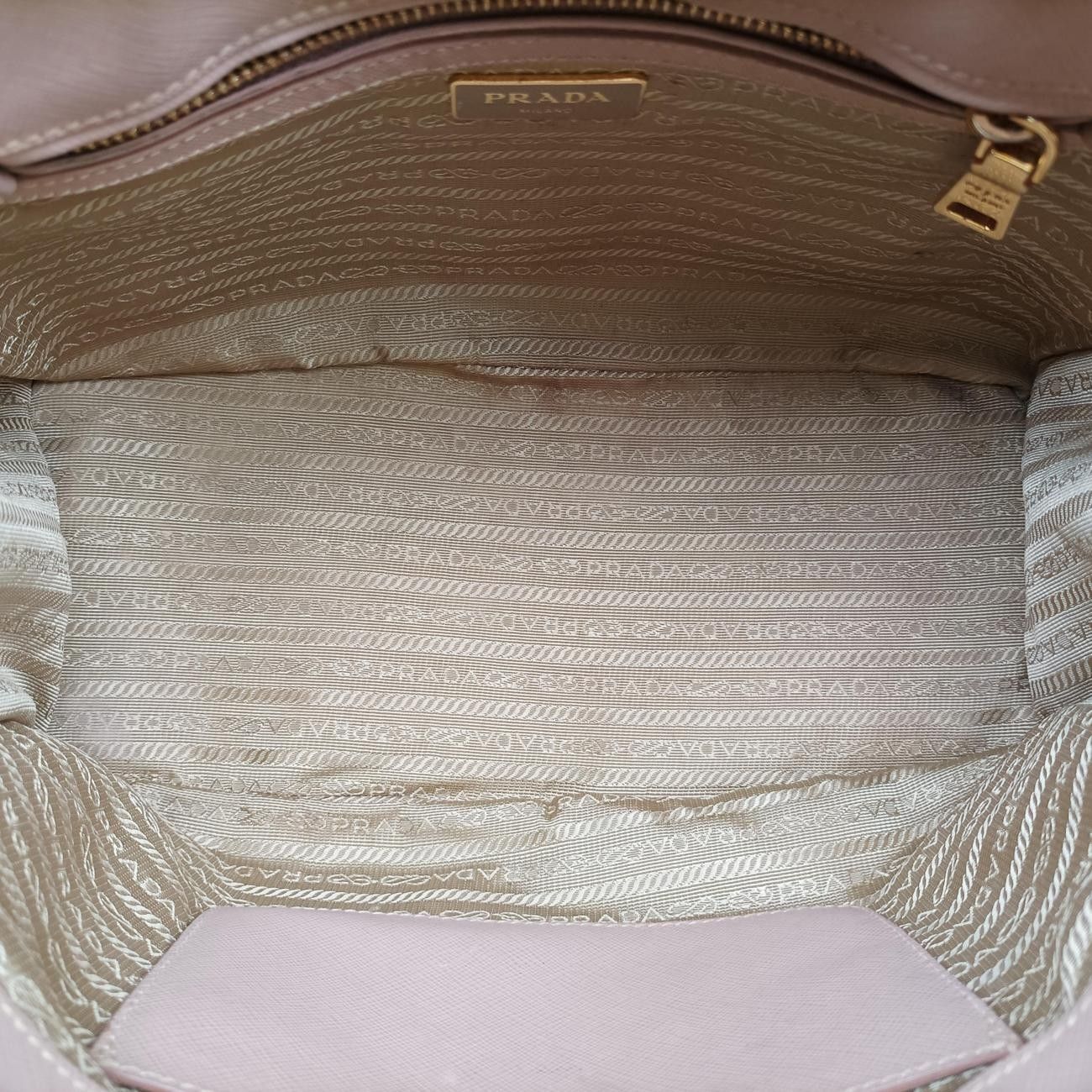 Prada Galleria Pink Saffiano Leather Messenger Bag — view 9