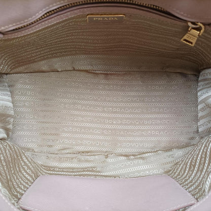 Prada Galleria Pink Saffiano Leather Messenger Bag — view 9