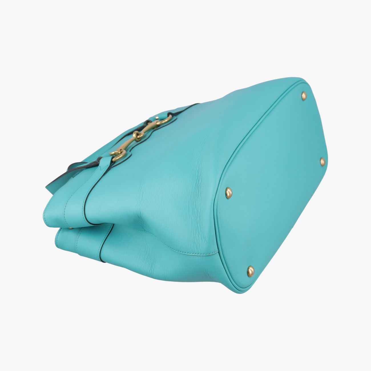 Gucci Bright Bit Blue Leather Messenger Bag — view 5
