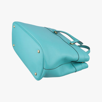 Gucci Bright Bit Blue Leather Messenger Bag — view 6