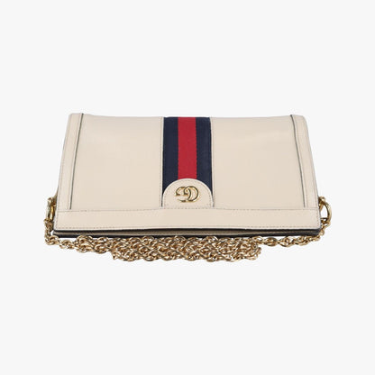 Gucci Ophidia White Leather Messenger Bag — view 8