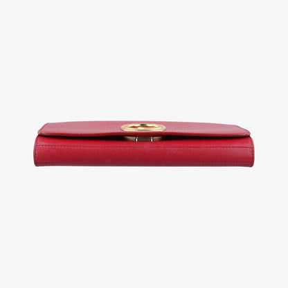 Fendi Canai Logo Red Leather Messenger Bag — view 3