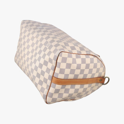 Louis Vuitton Speedy 30 Azur Damier Canvas Handbag — view 6
