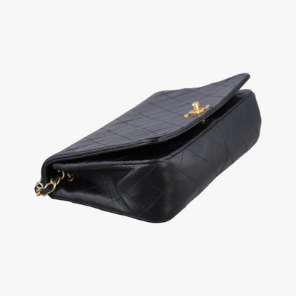 Chanel Quilted Black Lambskin Messenger Bag — view 5