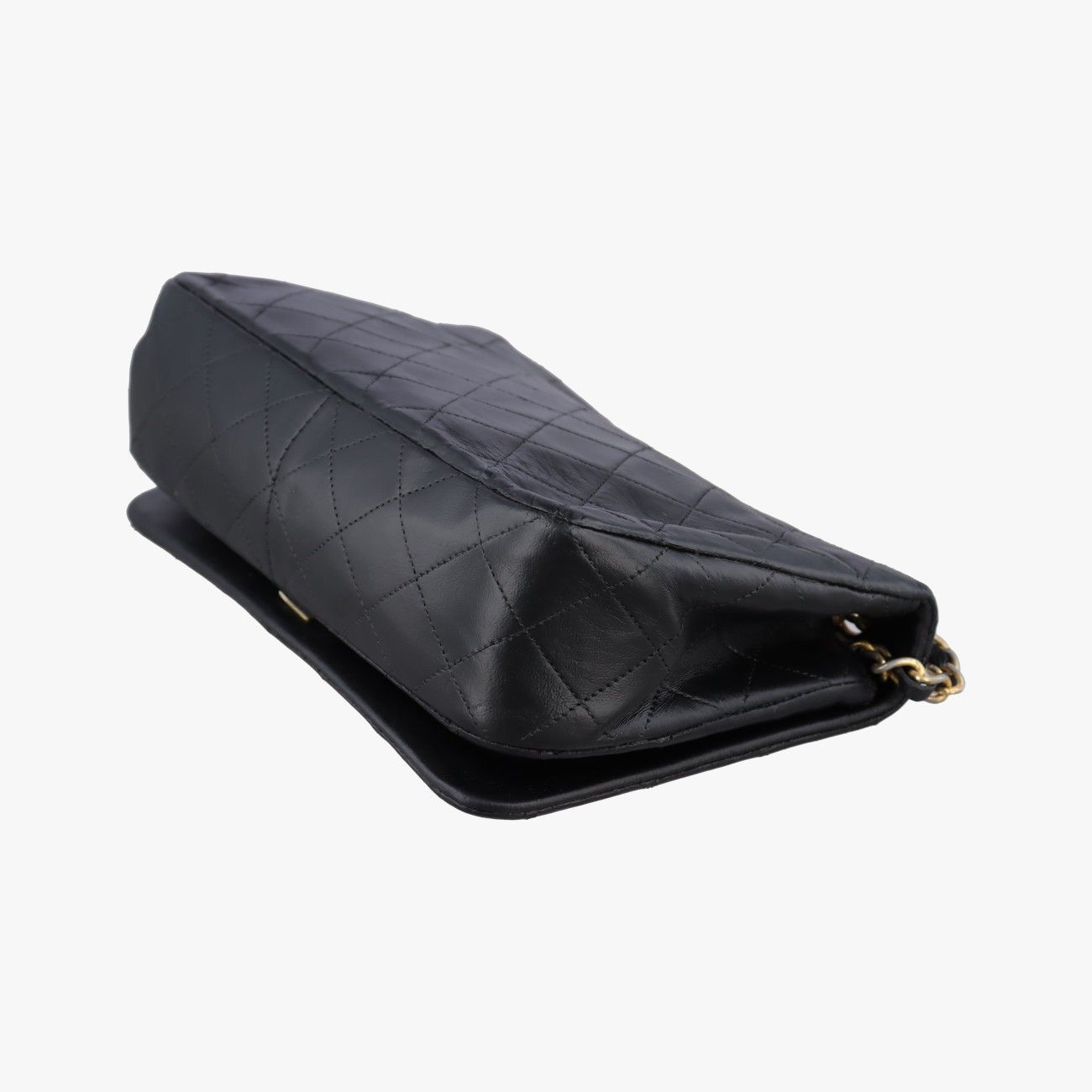Chanel Quilted Black Lambskin Messenger Bag — view 6