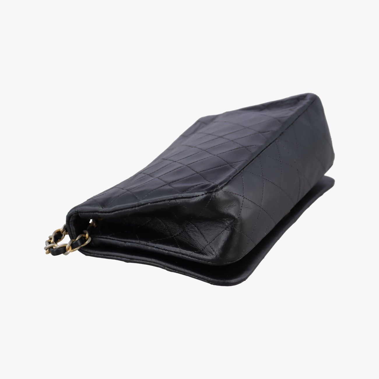 Chanel Quilted Black Lambskin Messenger Bag — view 7