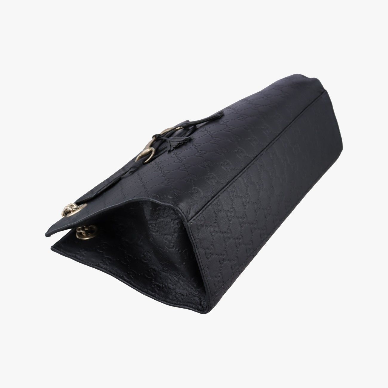 Gucci Emily Black Leather Messenger Bag — view 5