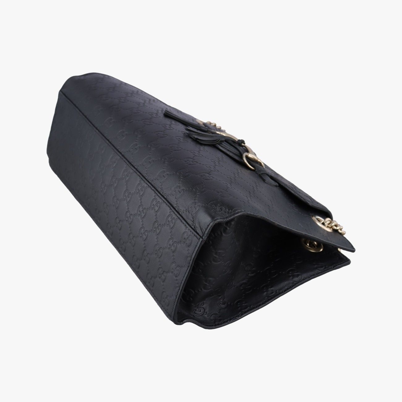 Gucci Emily Black Leather Messenger Bag — view 4