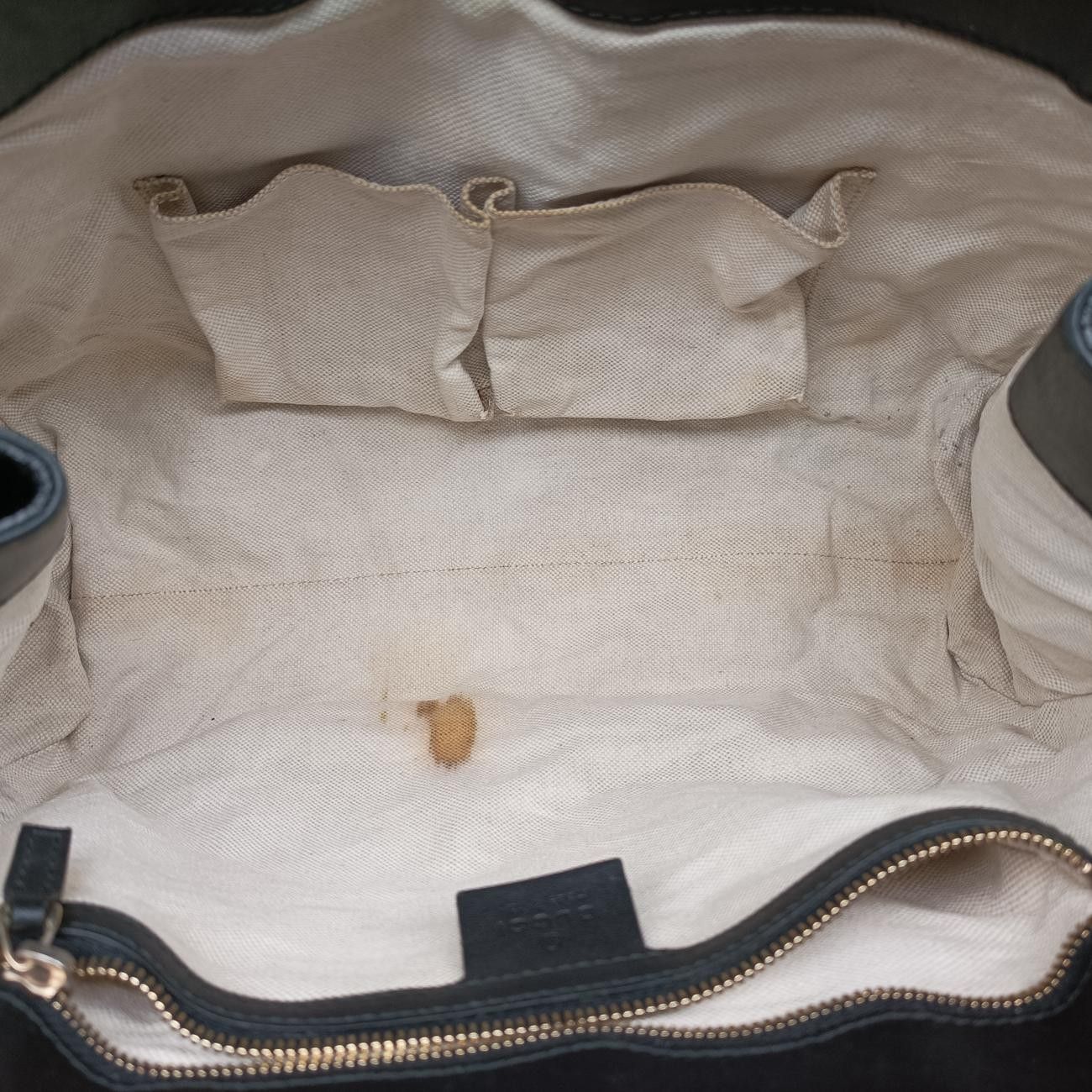 Gucci Emily Black Leather Messenger Bag — view 9