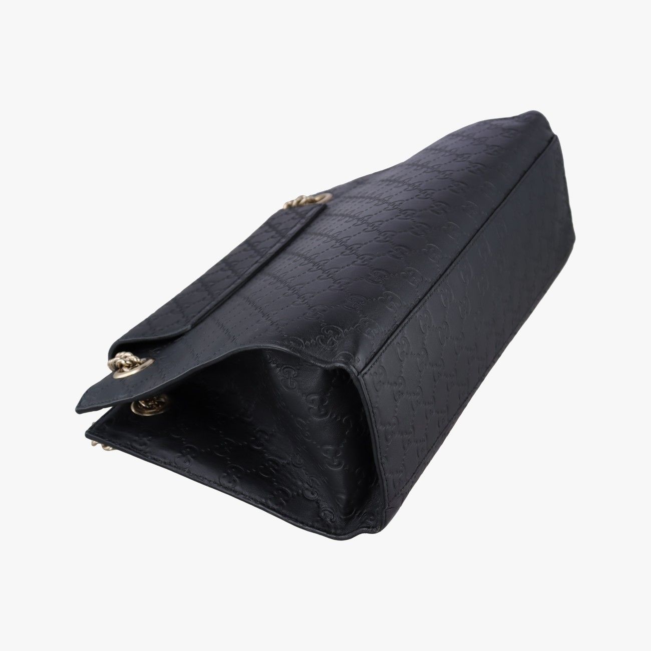 Gucci Emily Black Leather Messenger Bag — view 7