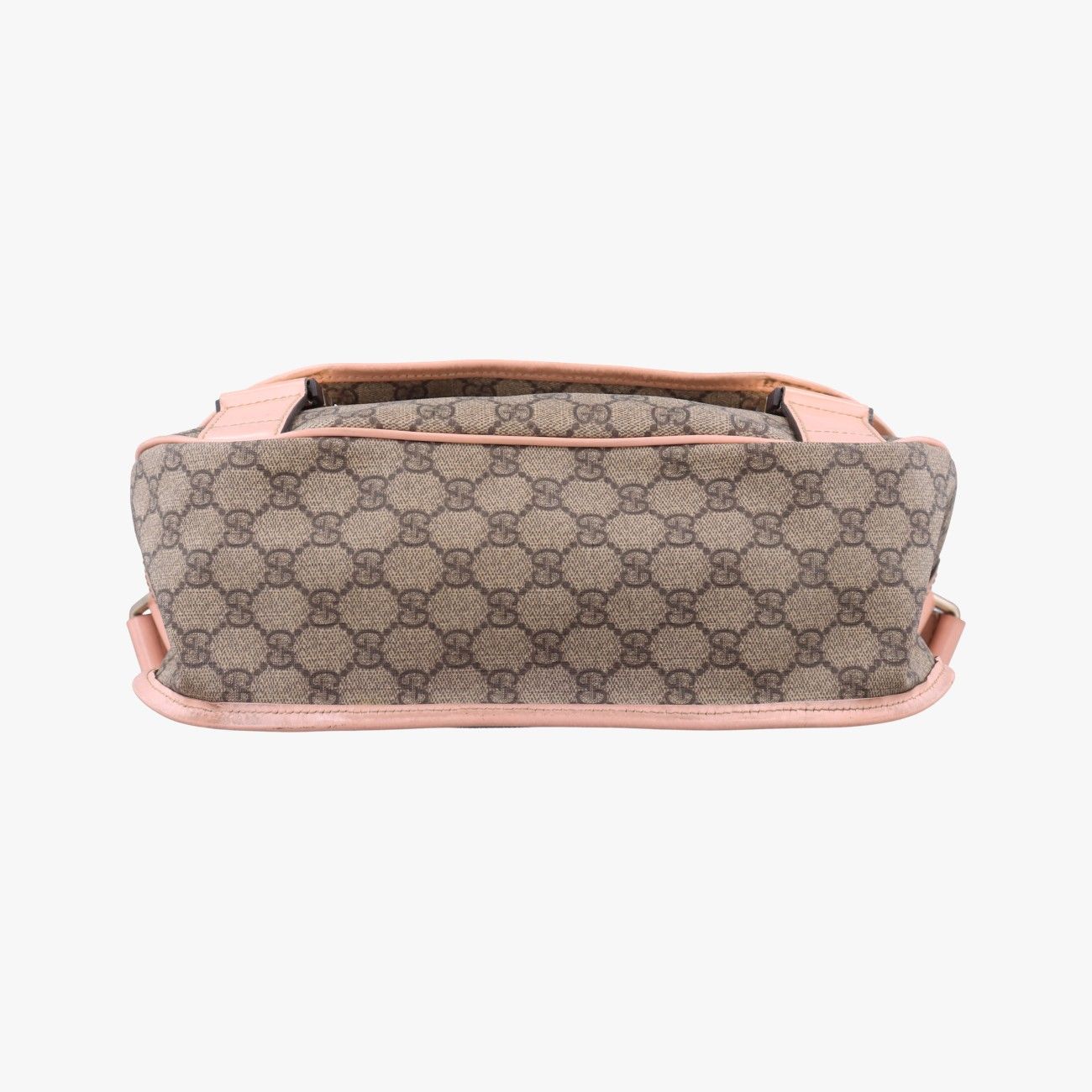 Gucci GG Plus Messenger Beige Pink Canvas Leather Tote — view 3