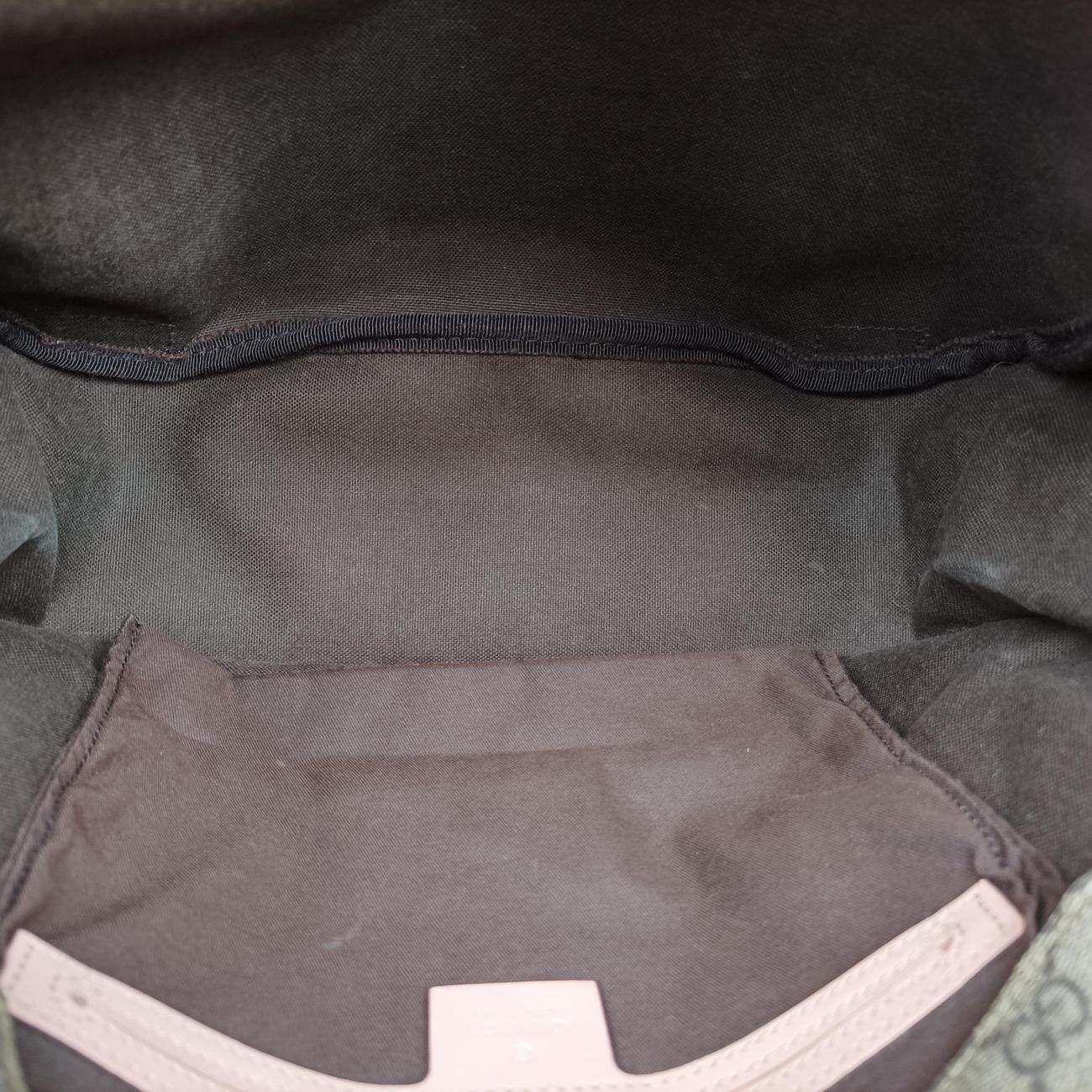 Gucci GG Plus Messenger Beige Pink Canvas Leather Tote — view 9