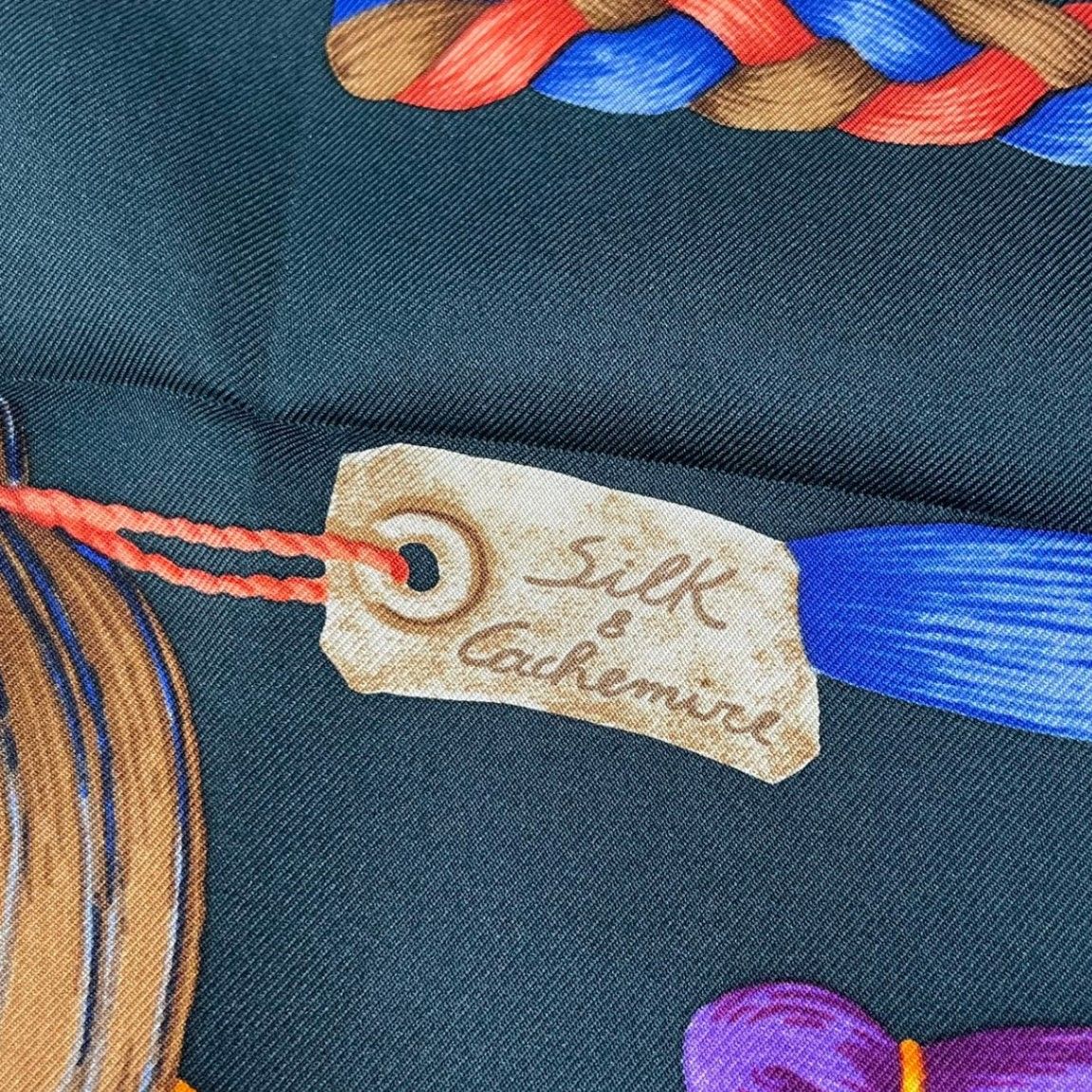 Gucci Scarf Silk All Over Pattern Green Multicolor — view 7