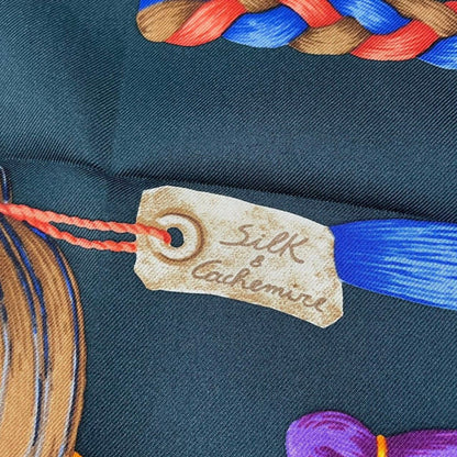 Gucci Scarf Silk All Over Pattern Green Multicolor — view 7