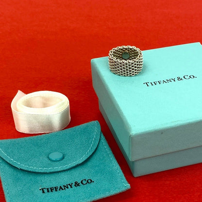 Tiffany & Co Box Vintage Somerset Ring 925 Sterling Silver No 8