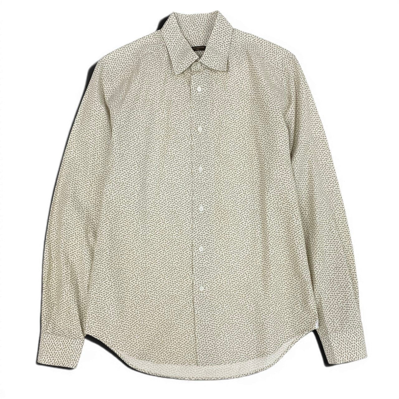 Louis Vuitton Longsleeve Shirt Cotton Total Pattern White Khaki — view 2