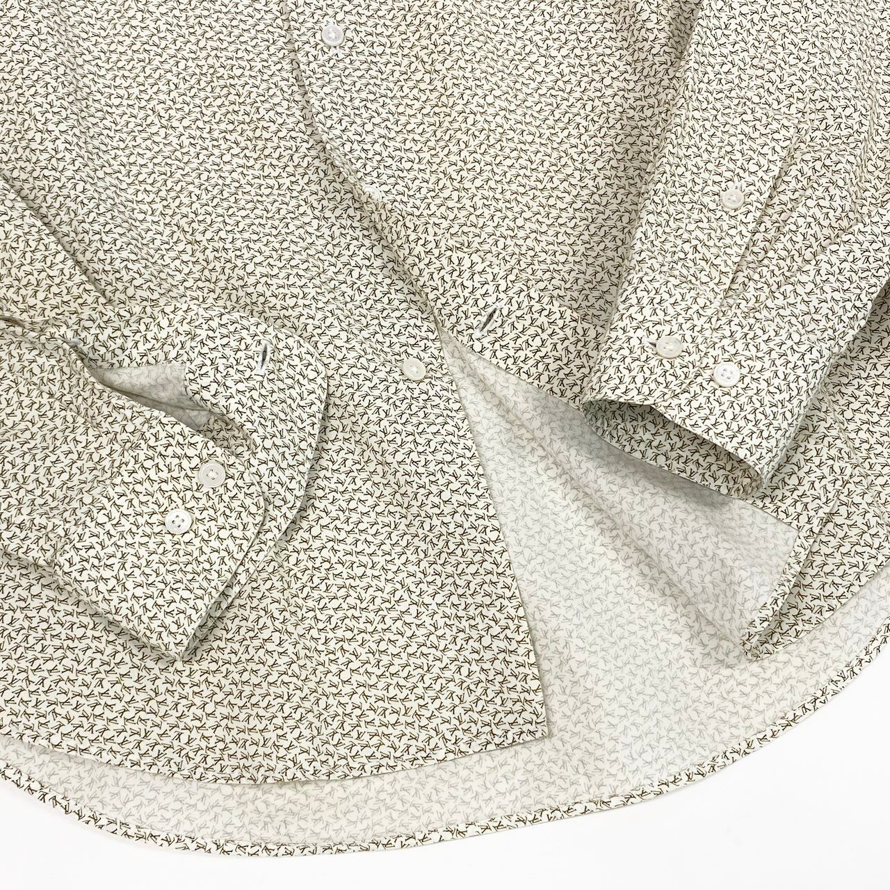 Louis Vuitton Longsleeve Shirt Cotton Total Pattern White Khaki — view 5