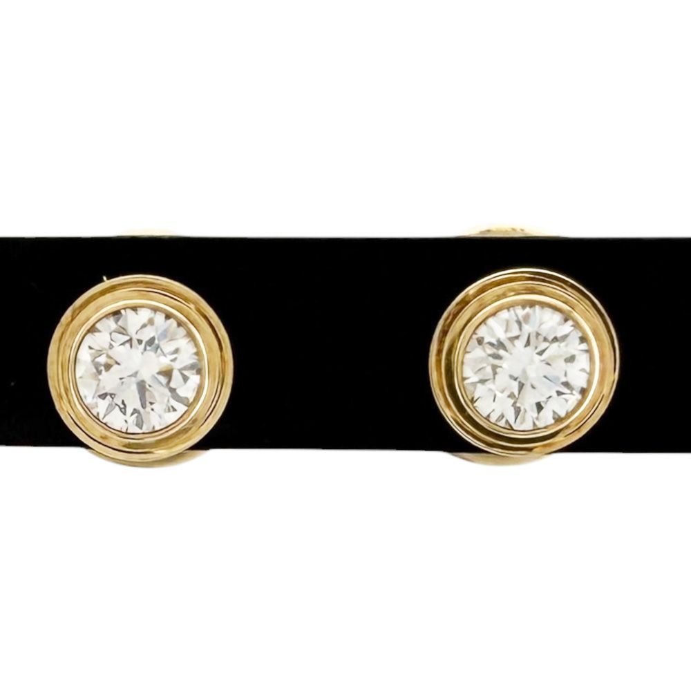 Cartier Damier Diamant Leger Earrings 18k Gold Diamond — view 3