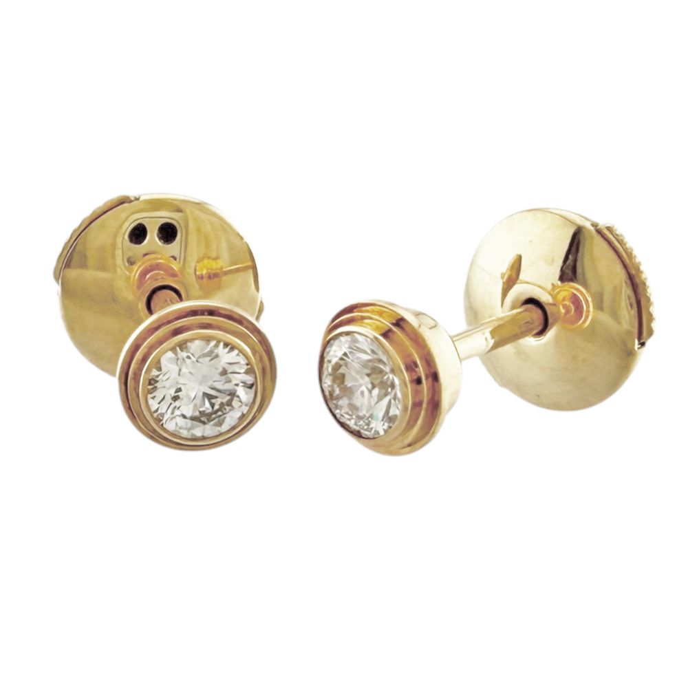 Cartier Damier Diamant Leger Earrings 18k Gold Diamond