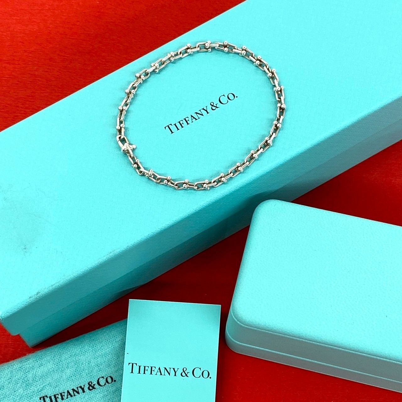 Tiffany & Co Box Microlink Bracelet 925 Sterling Silver