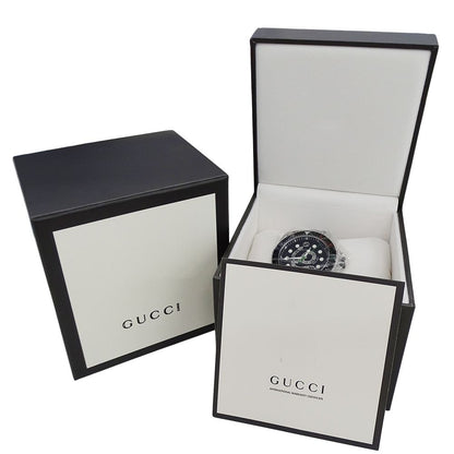 Gucci Watch Dive Snake Date Quartz Stainless Steel Rubber 136.2 Black Polished — view 8