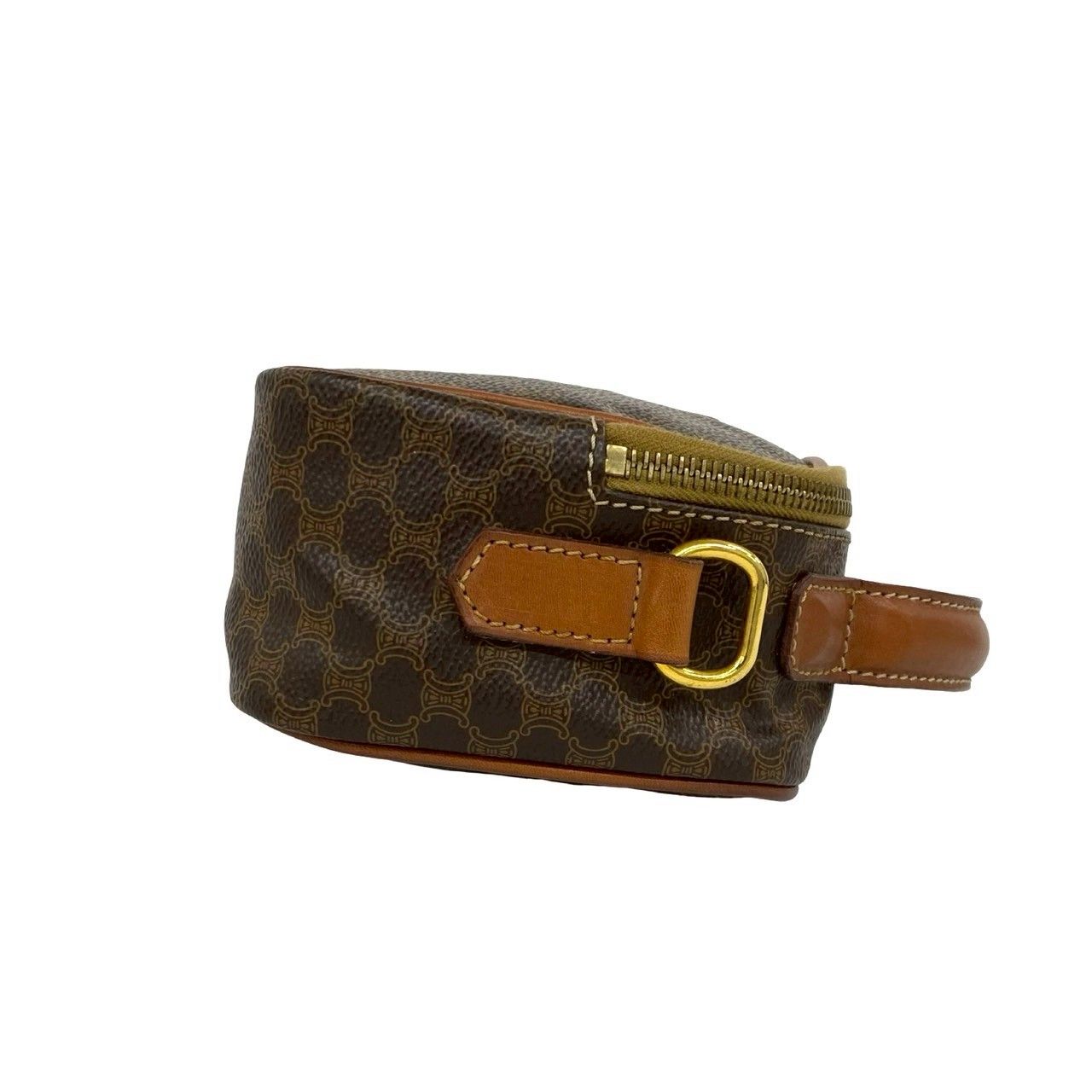 Celine Vintage Magadam Blason Triomphe Pattern Leather Mini Shoulder Bag Brown — view 6
