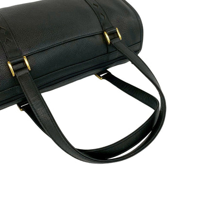 Saint Laurent Yves Vintage Cutout Leather Mini Boston Bag Black — view 4