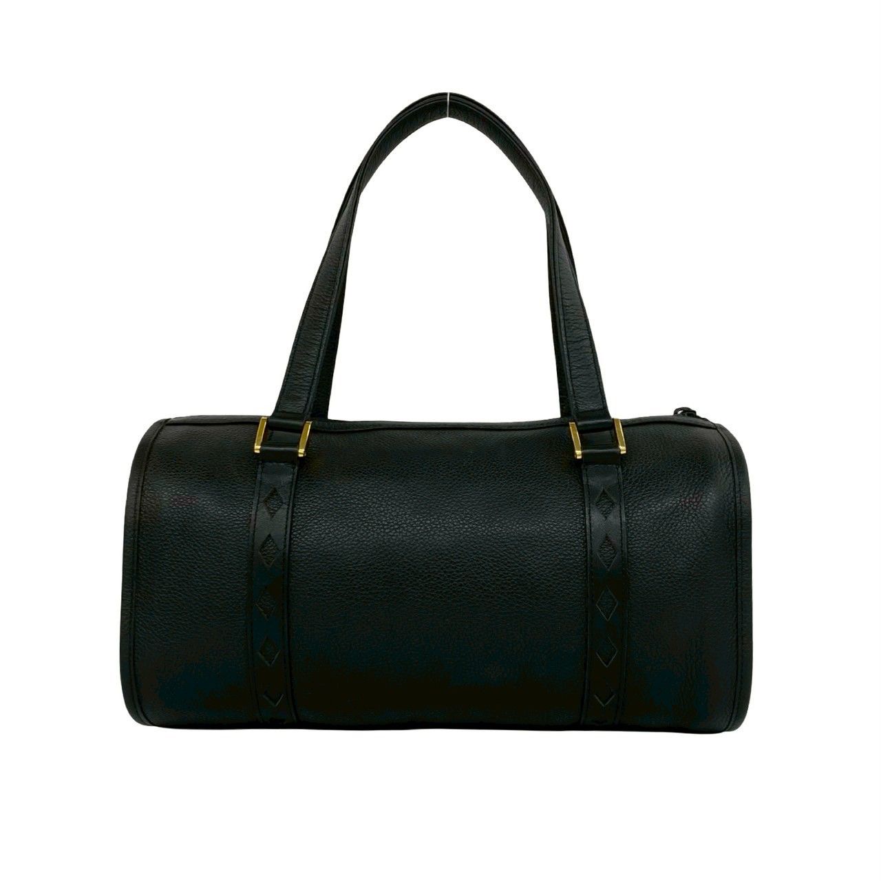 Saint Laurent Yves Vintage Cutout Leather Mini Boston Bag Black — view 3